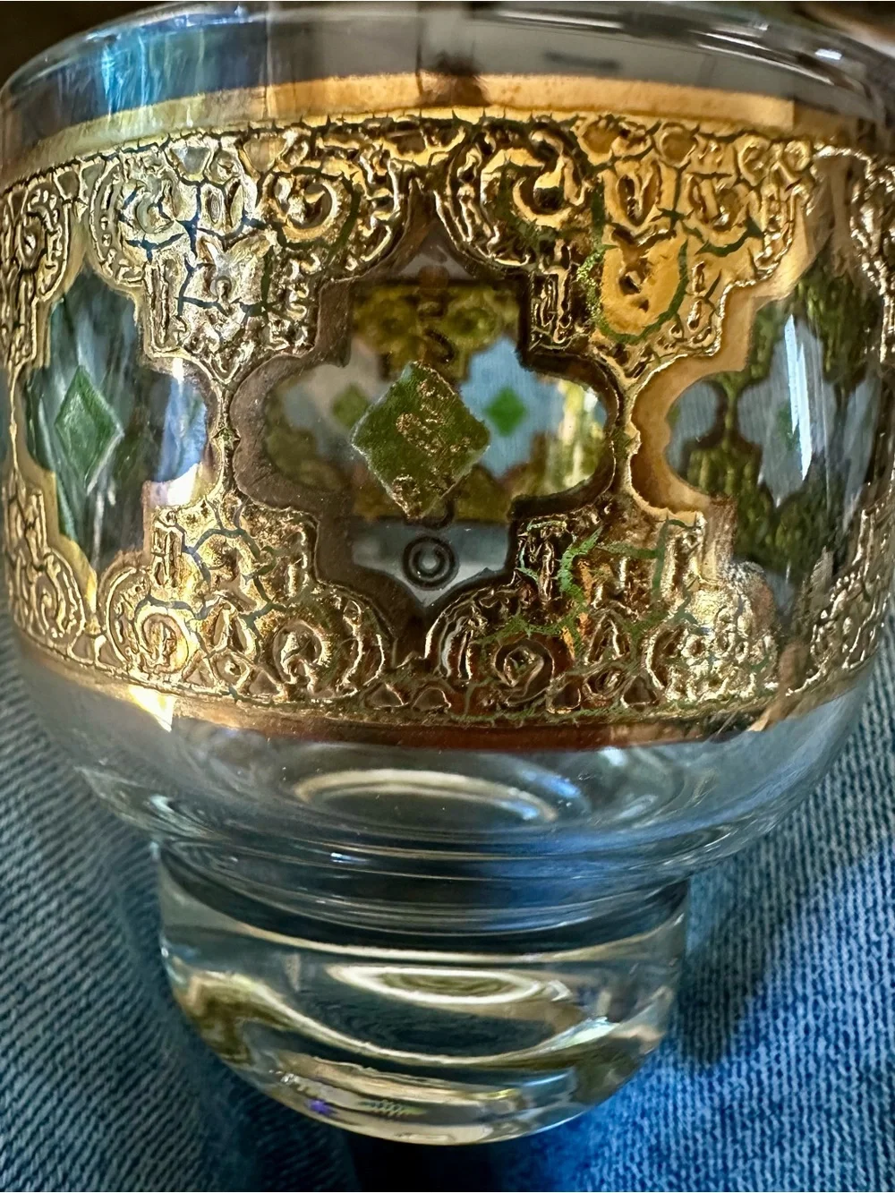 Vintage Culver Valencia 22K Gold Barware Set with Pitcher